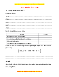 VBT Toán lớp 3 Bài 71 (Cánh diều): Luyện tập chung