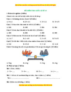 Đề thi giữa kì 2 Toán lớp 2 Kết nối tri thức - Đề 10