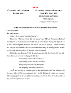 Đề thi Ngữ văn vào 10 TP.HCM năm 2015 - 2025 (đề chính thức)