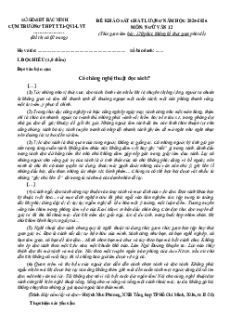 Đề thi thử tốt nghiệp THPT 2026 Ngữ văn (từ Trường/Sở)