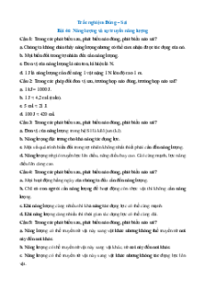 Trắc nghiệm KHTN 6 Kết nối tri thức Chương 9 (có đúng sai, trả lời ngắn)