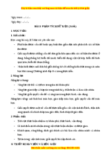 Giáo án Phân tích dữ liệu Toán 8 Chân trời sáng tạo