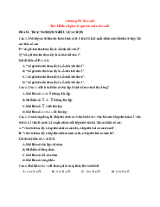 Trắc nghiệm Toán 11 Chân trời sáng tạo Chương 9 (có đúng sai, trả lời ngắn)