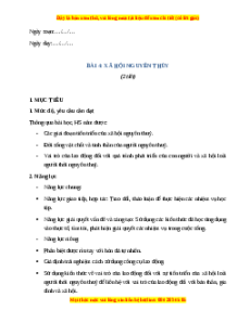 Giáo án Bài 4 Lịch sử 6 Chân trời sáng tạo (2024): Xã hội nguyên thủy