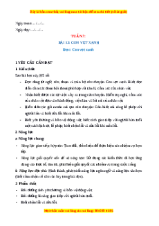 Giáo án Tuần 7 Tiếng Việt lớp 4 Kết nối tri thức