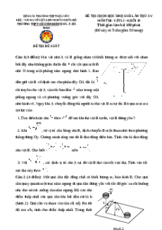 Đề thi HSG Vật Lí 10 Trường THPT Chuyên Biên Hoà - Hà Nam