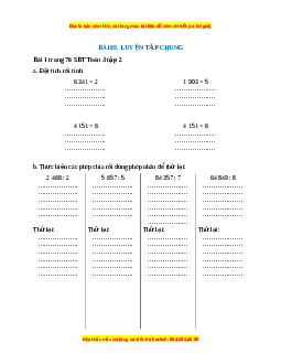 VBT Toán lớp 3 Bài 89 (Cánh diều): Luyện tập chung
