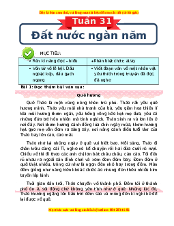Bài tập cuối tuần Tiếng việt lớp 3 Tuần 31 Kết nối tri thức (có lời giải)