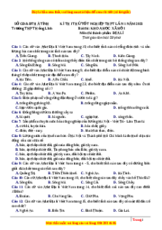Đề thi thử Địa lí trường Hồng Lĩnh - Hà Tĩnh năm 2023