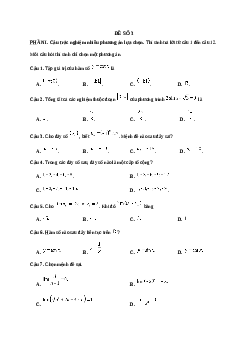 Đề thi cuối kì 1 Toán 11 Cánh diều Cấu trúc mới - Đề 3