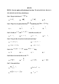 Đề thi cuối kì 1 Toán 11 Cánh diều Cấu trúc mới - Đề 3