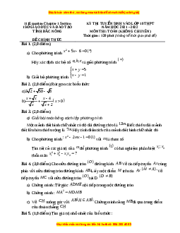 Đề thi vào 10 môn Toán tỉnh Đắc Nông năm 2022