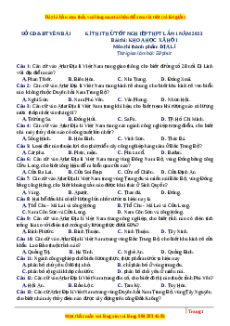 Đề thi thử Địa lí Sở Yên Bái năm 2023