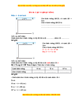 VBT Toán lớp 3 Bài 18 (Chân trời sáng tạo): Chu vi hình vuông