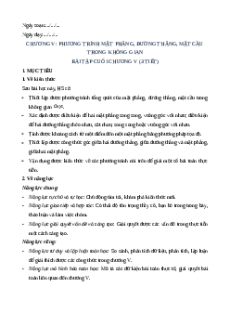 Giáo án Bài tập cuối chương 5 Toán 12 Cánh diều