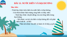 Giáo án Powerpoint Bài 13 Địa lí 10 Chân trời sáng tạo: Nước biển và đại dương