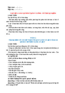 Giáo án Chủ đề 3: Làm chủ bản thân và sống có trách nhiệm HĐTN 12 Cánh diều