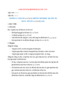 Giáo án Bài 18 Toán 9 Kết nối tri thức (năng lực số)