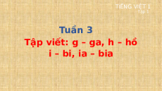 Giáo án Powerpoint Tập viết: g, ga, h, hồ, i, bi, ia, bia Tiếng việt lớp 1 Cánh diều