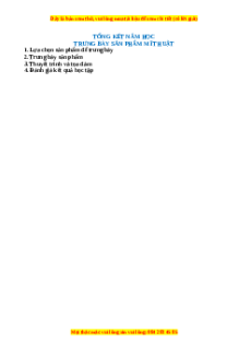 Giáo án Bài Tổng kết năm học Mĩ thuật 8 Chân trời sáng tạo (Bản 1)