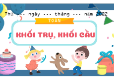 Giáo án powerpoint Khối trụ - Khối cầu | Chân trời sáng tạo Toán lớp 2