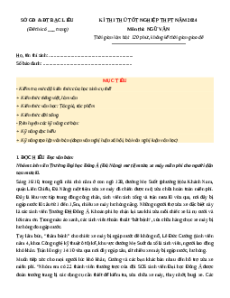 Đề thi thử tốt nghiệp Ngữ Văn Sở GD&ĐT Bạc Liêu năm 2024