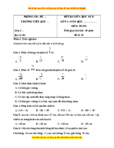 Đề thi giữa kì 2 Toán lớp 4 Kết nối tri thức (Đề 10)