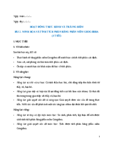 Giáo án Minh hoạ và tính tích phân bằng phần mềm GeoGebra Toán 12 Chân trời sáng tạo