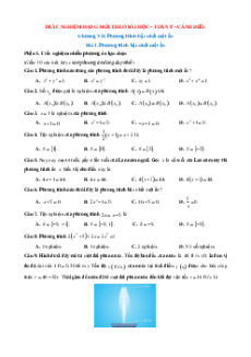 Trắc nghiệm Toán 8 Cánh diều Chương 7 (có đúng sai, trả lời ngắn)