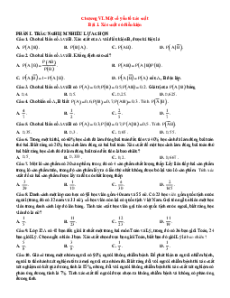 Trắc nghiệm Toán 12 Cánh diều Chương 6 (có đúng sai, trả lời ngắn)