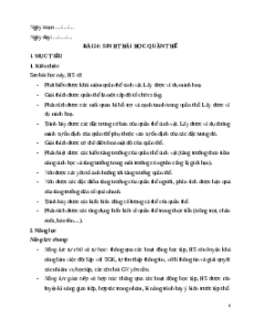 Giáo án Bài 24 Sinh học 12 Kết nối tri thức: Sinh thái học quần thể
