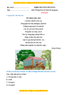 Bài tập cuối tuần Tiếng việt lớp 2 Tuần 29 Chân trời sáng tạo (có lời giải)