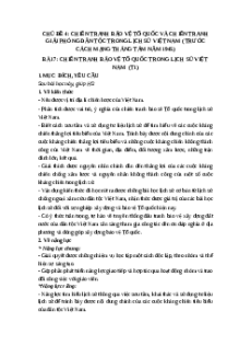Giáo án Bài 7 Lịch sử 11 Kết nối tri thức (2024): Khái quát về chiến tranh bảo vệ tổ quốc trong lịch sử Việt Nam