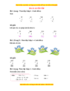 Giải Sgk Toán lớp 3 Bài 33: Luyện tập (Cánh diều)