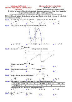 Đề thi thử tốt nghiệp THPT 2025 Toán trường THPT Thuận Thành - Bắc Ninh