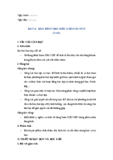 Giáo án Bài 7A: Hàm đếm theo điều kiện COUNTIF Tin học 9 Chân trời sáng tạo