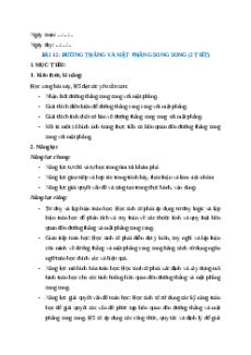 Giáo án Bài 12 Toán 11 Kết nối tri thức (năng lực số)