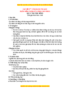 Giáo án Bài 21 Tin 11 Tin học ứng dụng Cánh diều: Tạo ảnh động trong GIMP