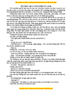 Phiếu bài tập Tuần 5 Tôi thấy hoa vàng trên cỏ xanh Ngữ văn 7