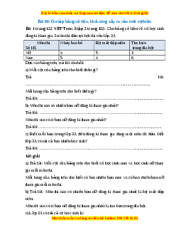 VBT Toán lớp 3 Bài 80 (Kết nối tri thức): Ôn tập bảng số liệu, khả năng xảy ra của một sự kiện