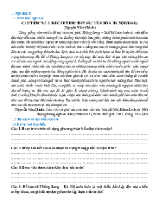 Ngữ liệu ngoài sgk lớp 9 phần Văn bản thông tin
