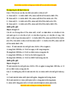 Trắc nghiệm tổng hợp Địa Lí 10 Chương 7: Địa lí dân cư Địa lí 10 Cánh diều