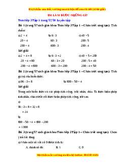 Giải Sgk Toán lớp 3 Bài 35: Em làm được những gì? (Chân trời sáng tạo)