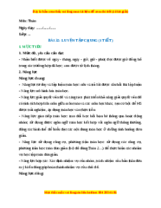 Giáo án Luyện tập chung trang 32 Toán lớp 2 Kết nối tri thức