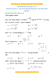 Đề thi giữa kì 2 Toán 11 Kết nối tri thức (Đề 6)