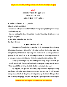Đề thi giữa kì 2 Tiếng Việt lớp 4 Chân trời sáng tạo (Đề 7)