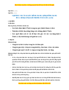 Giáo án Định lí Thalès trong tam giác Toán 8 Cánh diều