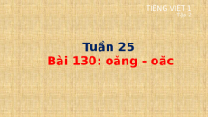 Giáo án Powerpoint Bài 130: oăng, oac Tiếng việt lớp 1 Cánh diều