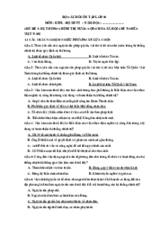 Câu hỏi ôn tập + Đề kiểm tra KTPL 10 Chủ đề 9 (chung cho ba sách)