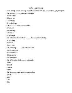 Tài liệu 1128 câu hỏi tiếng Anh A2 ôn thi viên chức